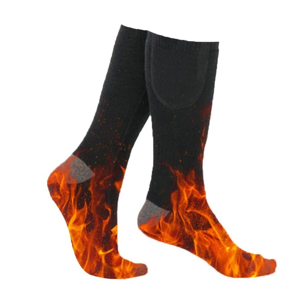 Temperature Control Electric Heated Socks Washable Winter Warm Stockings  Women