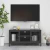 VidaXL TV Stand Anthracite 105x35x52 Cm Steel and Glass