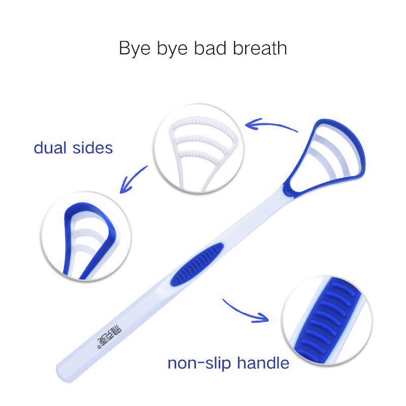 Новый скребок для языка, щетка для чистки полости рта, зубная щетка для чистки языка, свежее дыхание, удаляет покрытие