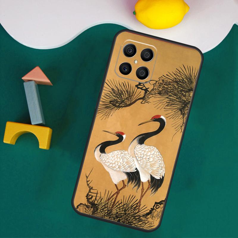 Чехол-книжка Красный журавль для Honor 200 Lite 50 70 90 X9a X8a X8 X9 X8b X9c X9b Honor Magic 5 6 Pro 7 Lite