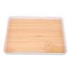 Plastic Serving Tray Rectangular 15.4x10.6in Reusable Thick Food Platter for Snack Fruit Cookies