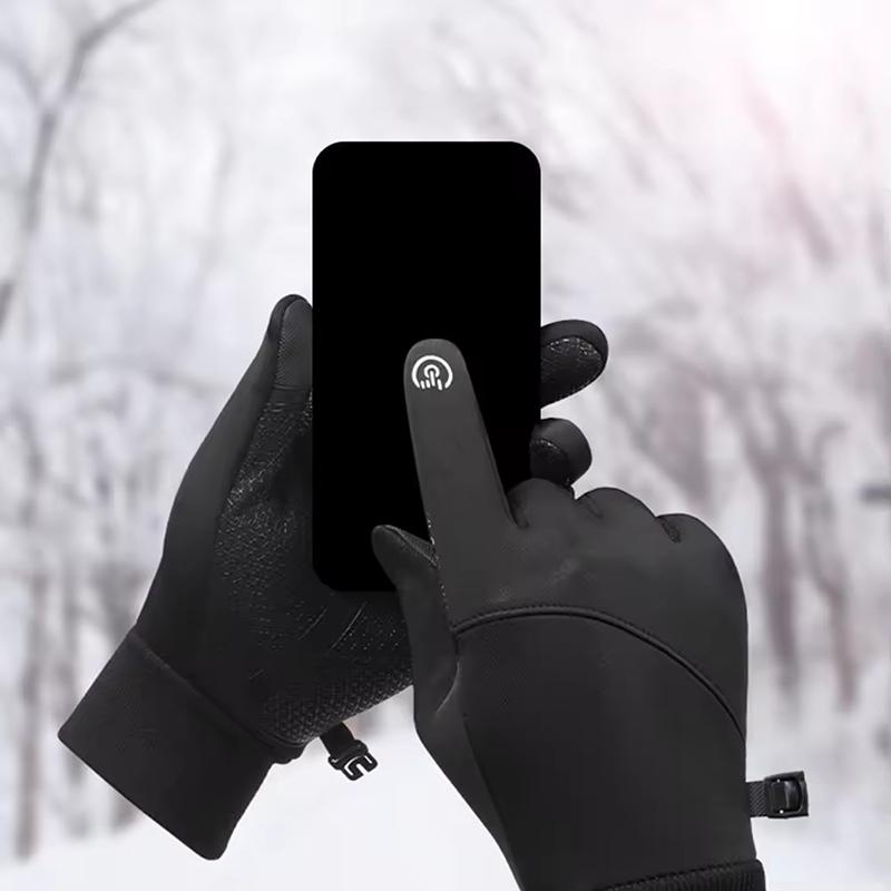 Cycling Waterproof Gloves for Unisex Winter Outdoor Sports Anti Slip Touch Screen Full Finger Gloves Thickened Warm for Outdoor
