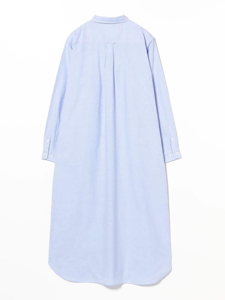 Beams Boy Women's Oxford BD Dress, Long Sleeve, SAX, One Size