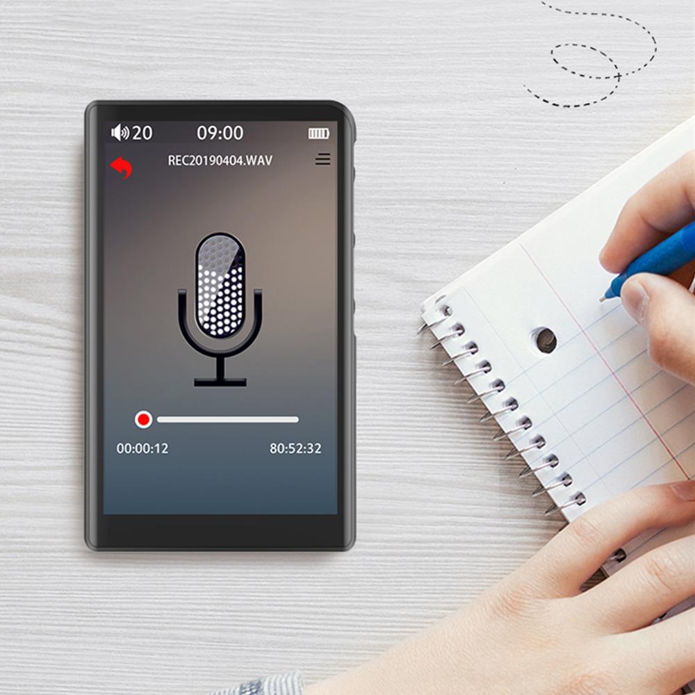 RUIZU H9 Bluetooth MP3 MP4-плеер 3,8-дюймовый сенсорный экран Металлический музыкальный плеер без потерь со встроенным динамиком Поддержка TF-карты