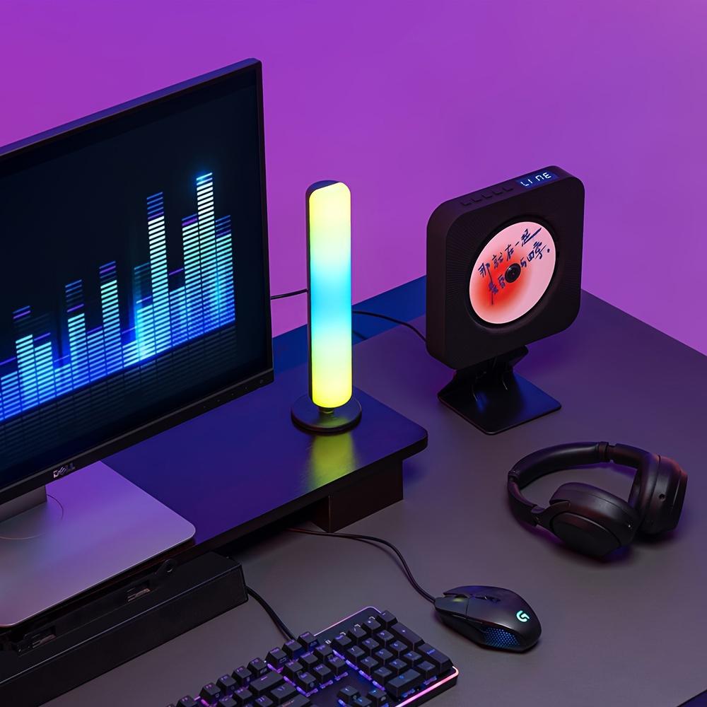 1 шт. RGB звукосниматель свет музыкальный ритм огни модернизированная USB перезаряжаемая модель рождественское украшение настольный RGB световой бар музыкальный ритм