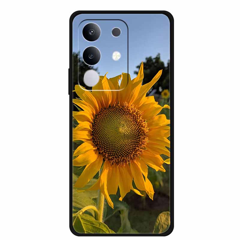 For vivo T4x Cover Silicone TPU Phone Case Funda for vivo T4x 5G V2437 Black Back Bumper Soft Protector Cartoon Anime Cute Capa