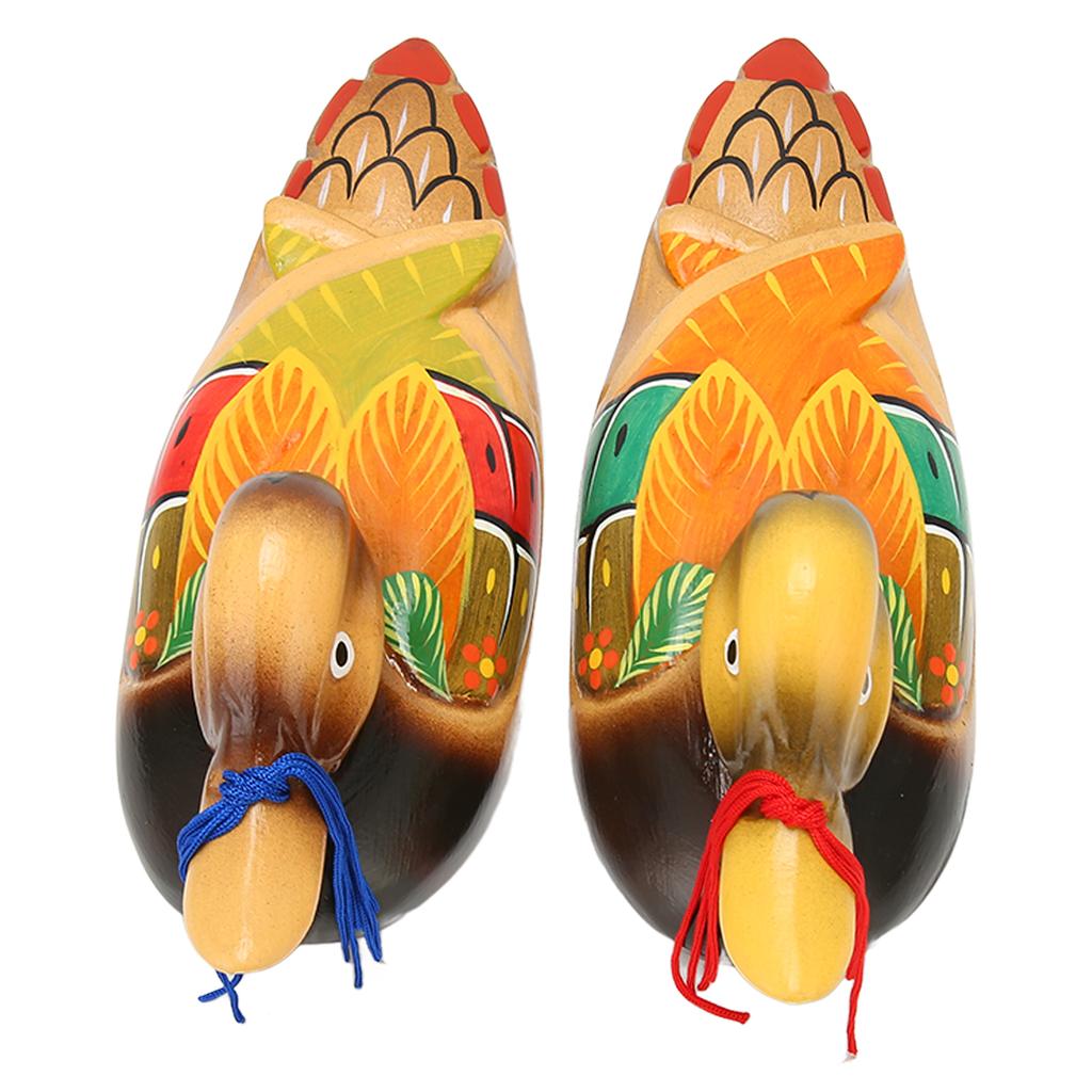 1 пара деревянных украшений в виде утки-мандаринки с краской на водной основе, романтическая водостойкая декоративная утка-мандаринка, офис