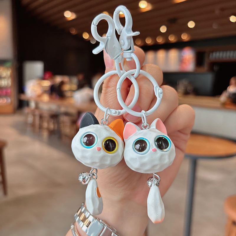 2024New Creativity Cat Keyrings Kawaii Adorable Bag Pendant For Accessories Backpack Phone Wallet Halloween Christmas Gift