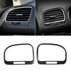 2Pcs Carbon Fiber Vent Outlet Car Air Stickers Trim for VW Golf 6 R MK6