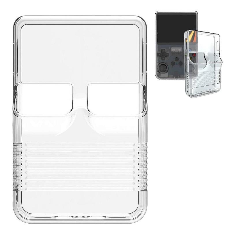 Transparent Case for R36S Retro Handheld Game Console TPU Soft Protective Shockproof Cover for R36S Portable Anti-Scratch Cover