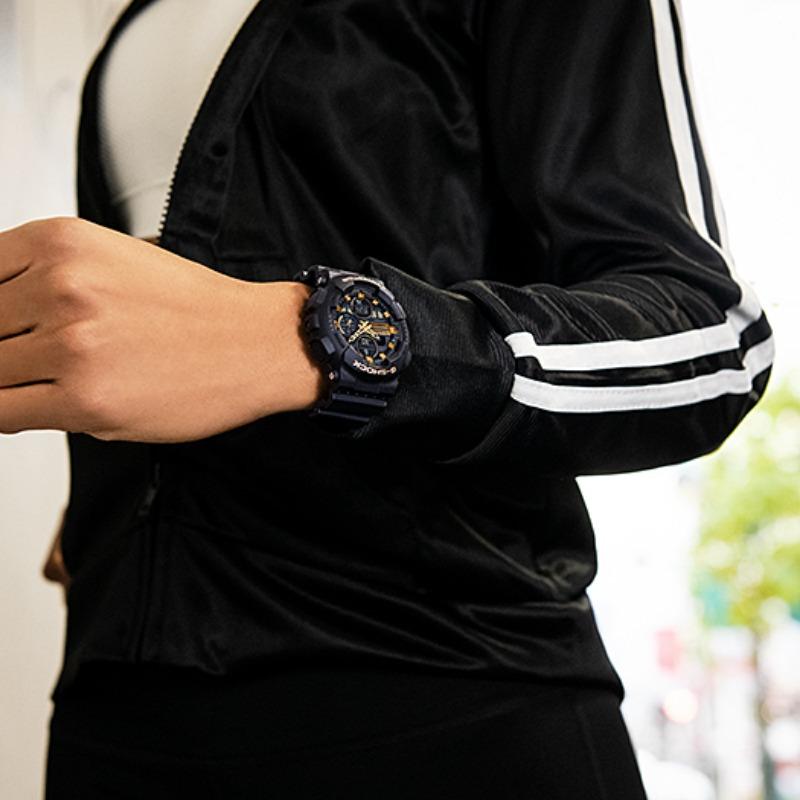 Casio Мужские кварцевые часы с цифровым дисплеем, водонепроницаемые до 200 м, ударопрочные, из смолы GMA-S140M-1A