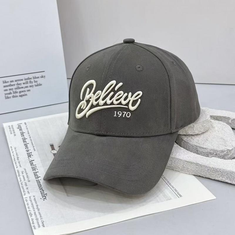 202 Autumn And Winter Hard Top Big Head Circumference Baseball Cap Children Fashion Breathable Embroidery Letters Versatile Sun Protection Cap Men