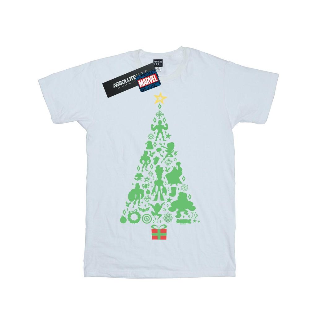 Marvel Mens Avengers Christmas Tree T-Shirt