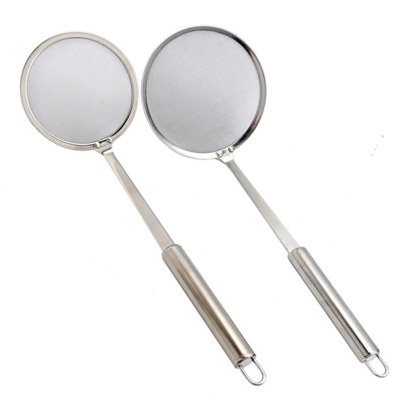 304 Stainless Steel Filter Oil Spoon 100 Mesh Filter Screen Household Hot Pot Foam Oil Partition Kitchen Filter Spoon
