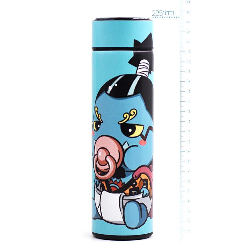 Фигурка Аниме Мультфильм One Piece Вакуумная Кружка 480 мл Луффи Зоро Санджи Косплей Студенческая Термокружка Спортивная Бутылка для Воды Школьный Подарок