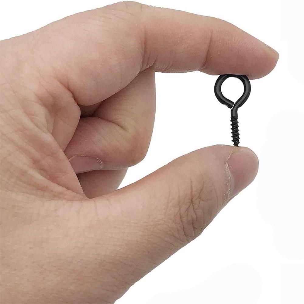 50 шт. черные металлические крючки с ушком оцинкованные винтовые крючки кольцо 1'' винтовые петли для подвешивания в помещении и на улице