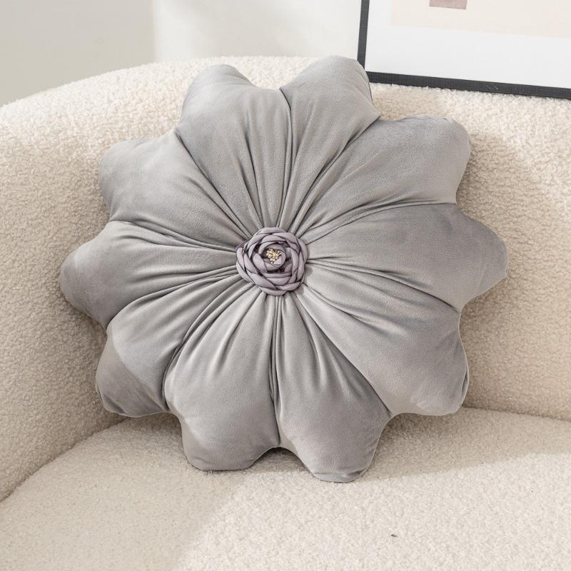 Sunflower Hug Pillow Soft and Skin Friendly New Product Dutch Velvet Sofa Bedroom Flower Shaped Backrest Pillow Simple Style