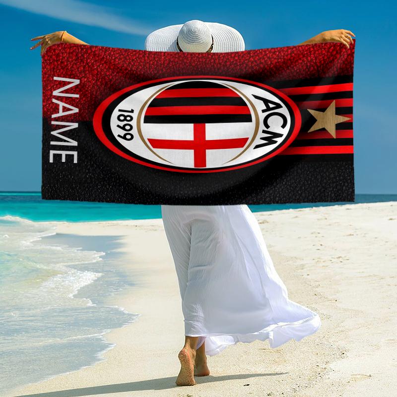 Personalized Juventus Crest Beach Towel Microfiber Beach Towel Thin Absorbent for Beach Swimming Yoga Bath Sports. 0910145