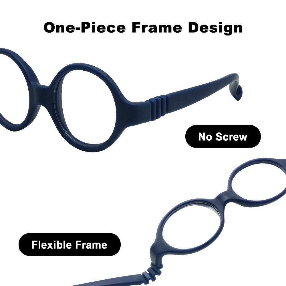 Детские очки Размер 37 мм Без винтов Безопасные Гибкие с ремешком Гибкая оптическая детская оправа и линзы без диоптрий Детские очки Шнурок