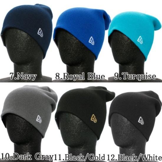 Длинная вязаная шапка New Era темно-алого цвета