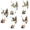 Retro Home Decoration Owl Shape Yard  Decoration Horse Mascot Animal Doorbell Metal Bell Wall Hanging Ornaments Wind Chime
