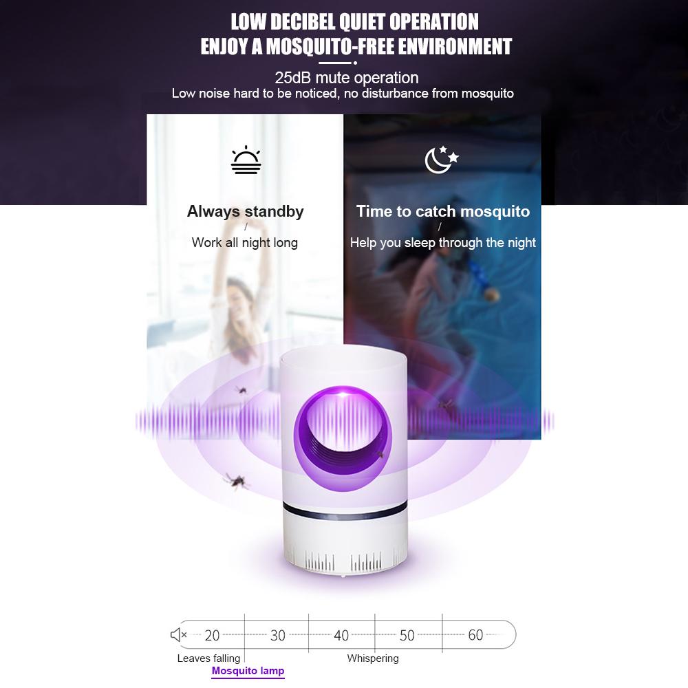 USB Electric LED Mosquito Killer Lamp Smart Optically Controlled Mosquito Repellent Killing Lamp