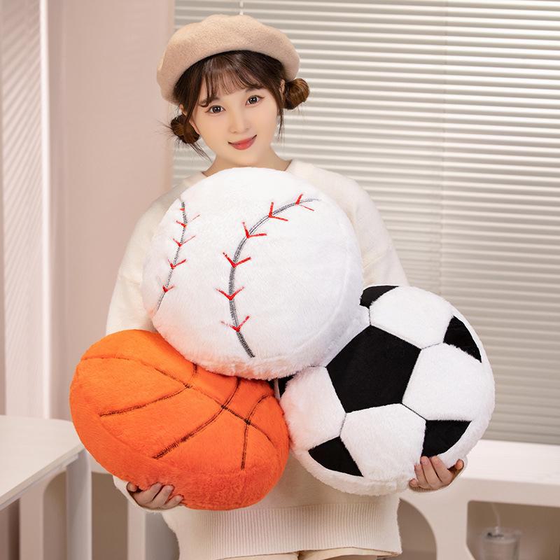 Creative Sports Plush Pillow - Football, Basketball, Rugby, Tennis, Baseball Doll for Kids