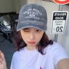 Бейсболка со старыми буквами женская летняя 2024 года, новая ретро-кепка с маленьким лицом и большой окружностью головы, мужская кепка