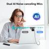 4K UHD 12MP Webcam with Dual AI Auto Light Privacy USB Plug Play Noise-Canceling Microphone, Autofocus, Correction, Ultra-Wide 120° Angle, Cover,