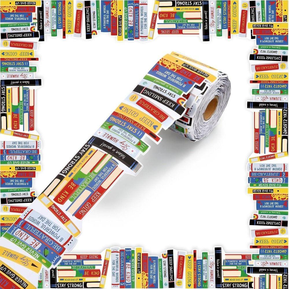Self Adhesive Border Sticker Roll Book Pattern Classroom Border Sticker Library Decor