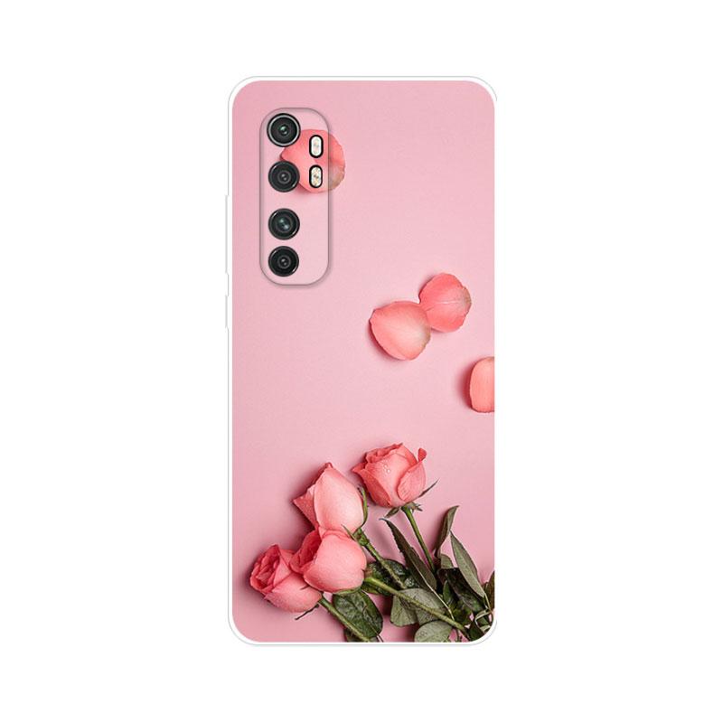 Чехол для Xiaomi Mi Note 10 Lite Чехол Силиконовый Мягкий ТПУ Цветок Fundas для Xiaomi Mi Note 10Lite Note10 Lite Capa ударопрочный Para