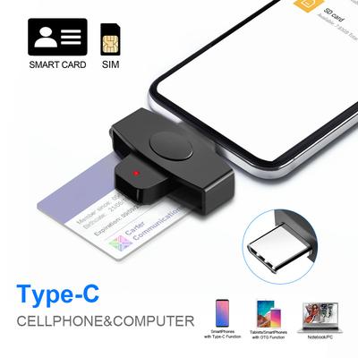 1/2 шт. Считыватель смарт-карт CAC Портативный считыватель SIM IC-карт Аксессуары для банковской налоговой декларации Поддержка для Windows для Mac/Android OS