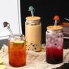 4Pcs Straw Cover Cute Hat Silicone Straw Toppers Dustproof Splashproof Straw Lid Water Bottle Accessory