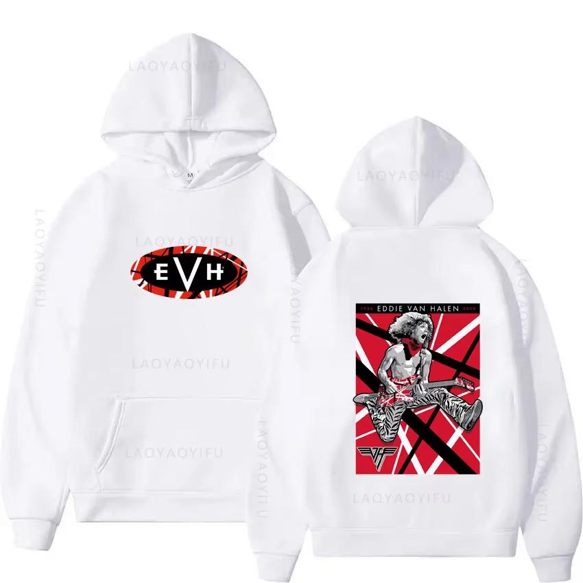 Эдди Ван Хален Evh Тема Новые Худи и Свитшоты Мужские и Базовые Худи с Принтом Y2k Мужская Одежда Рубашка с Капюшоном Осень
