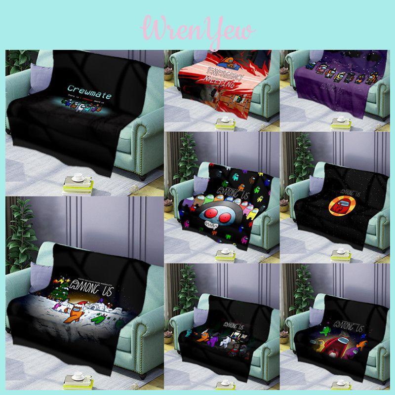 Game Among Us Blankets Soft Comfortable Warm Flannel Printed Winter Cartoon