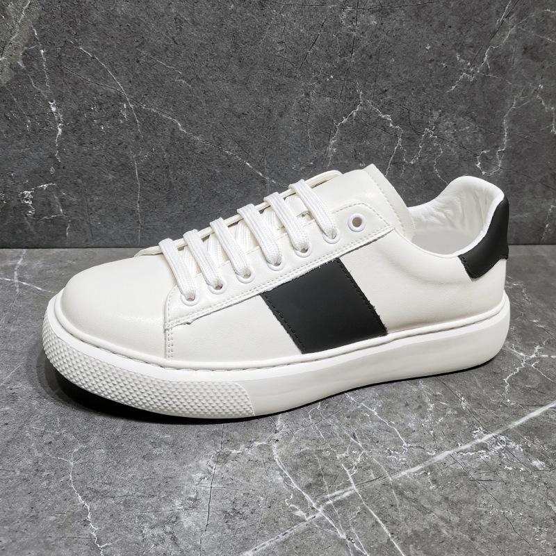 Кожаная мужская обувь, кеды, весна и осень, повседневные маленькие белые туфли, коровья кожа, европейские товары, универсальные, дышащие, мягкая подошва, для вождения, четыре сезона