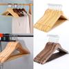 High-Grade Natural Wooden Dress Clothes Coat Hangers Trouser Bar Garments