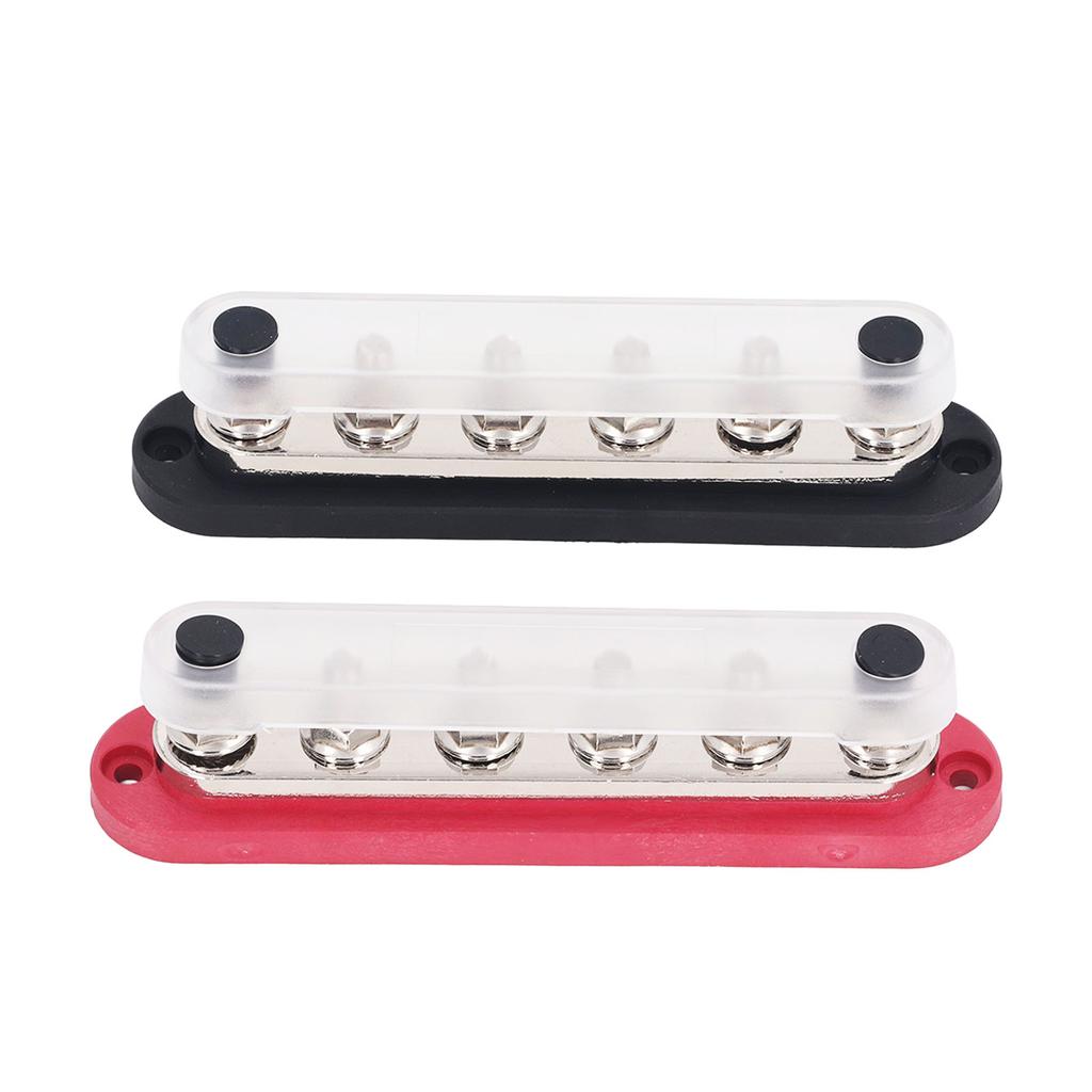 2 шт. M8 300A 12‑48 В Блок распределения питания из латуни и нержавеющей стали Клеммный блок шины для автомобиля Bo