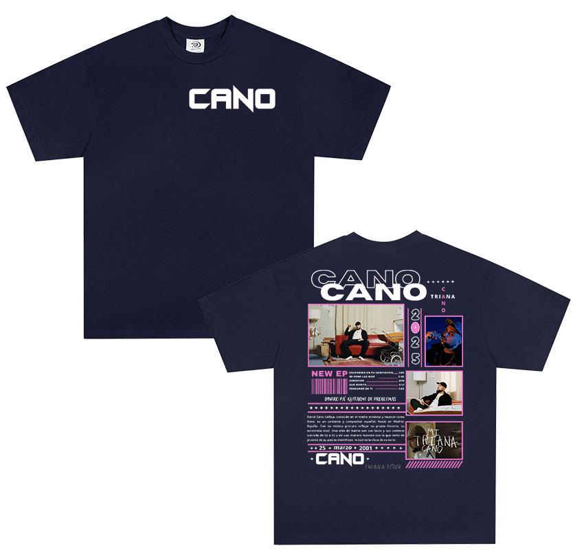 Rapper Cano Triana Tour 2025 Graphic T Shirt Men's Hip Hop Punk Short Sleeve T-shirt Oversized Unisex Cotton T Shirts Streetwear