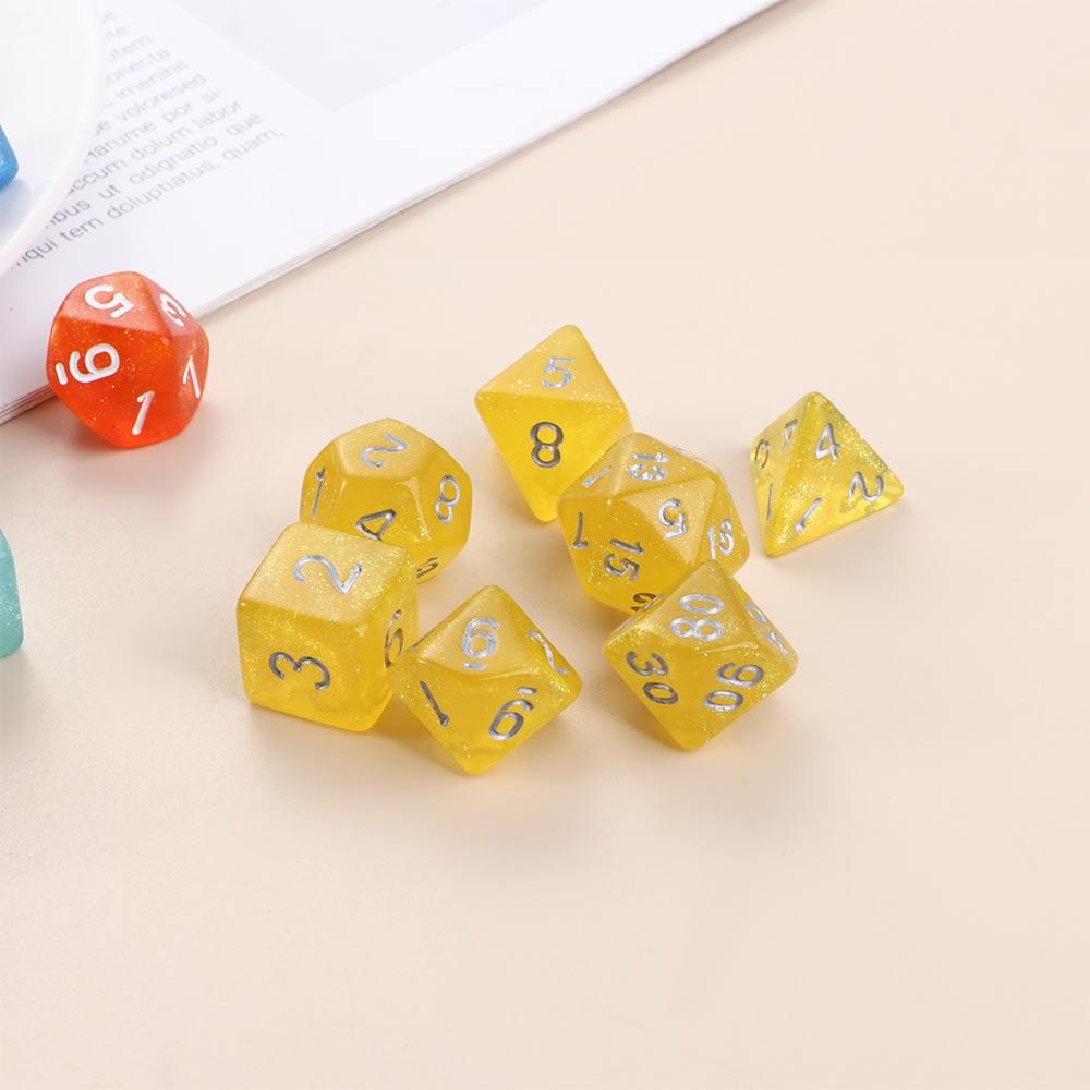 Sparkles Desktop Board Games Playing Games Galaxy Dice Dice Polyhedral Dice Set Star Shine Dice Set