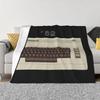 Ретро Плед Commodore 64 Мягкий Флис Весна Осень Теплый Фланель C64 Amiga Компьютер Пледы для Дивана Машины Кровати Покрывало