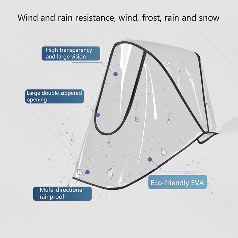 Универсальный дождевик для коляски, детский автомобильный дождевик, защита от ветра и солнца, прозрачный дышащий зонт на колесиках, дождевик, аксессуары