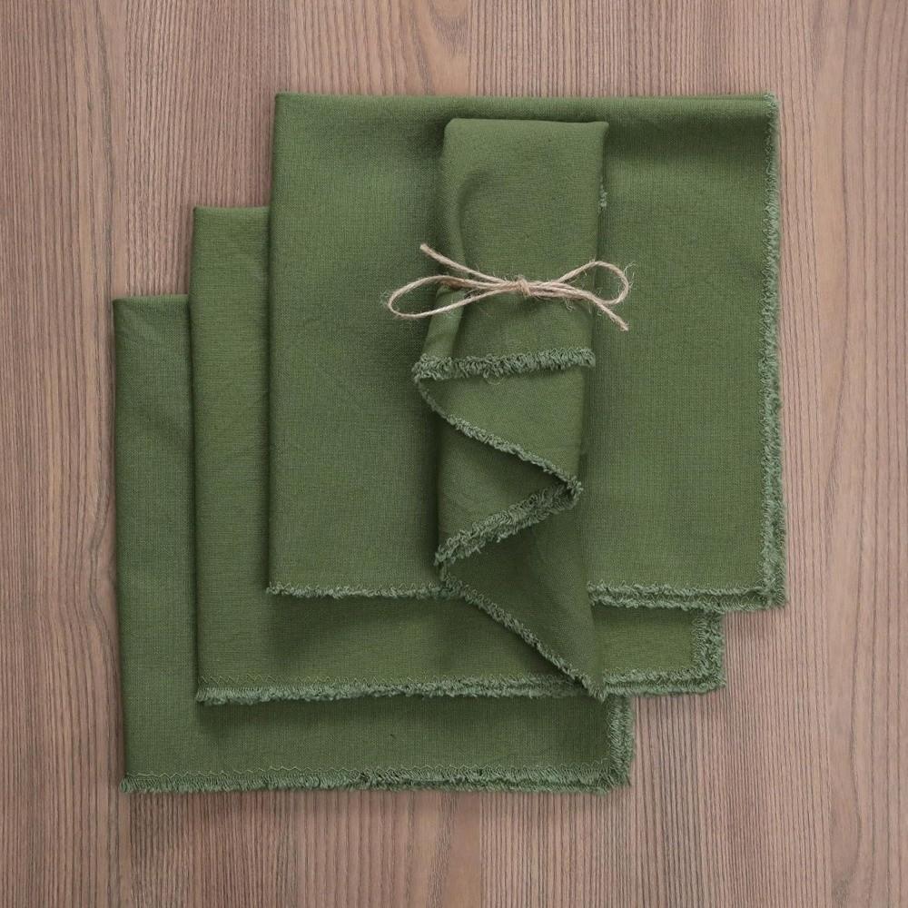 4PCS Eco-Friendly Cloth Napkins Soft Tea Towel Minimalist Placemats Wedding Decor