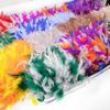 2Meter Natural Turkey Feathers Fringe Trim for Needlework and Handicrafts Turkey Feather Accessories Plumes Fring for Clothes