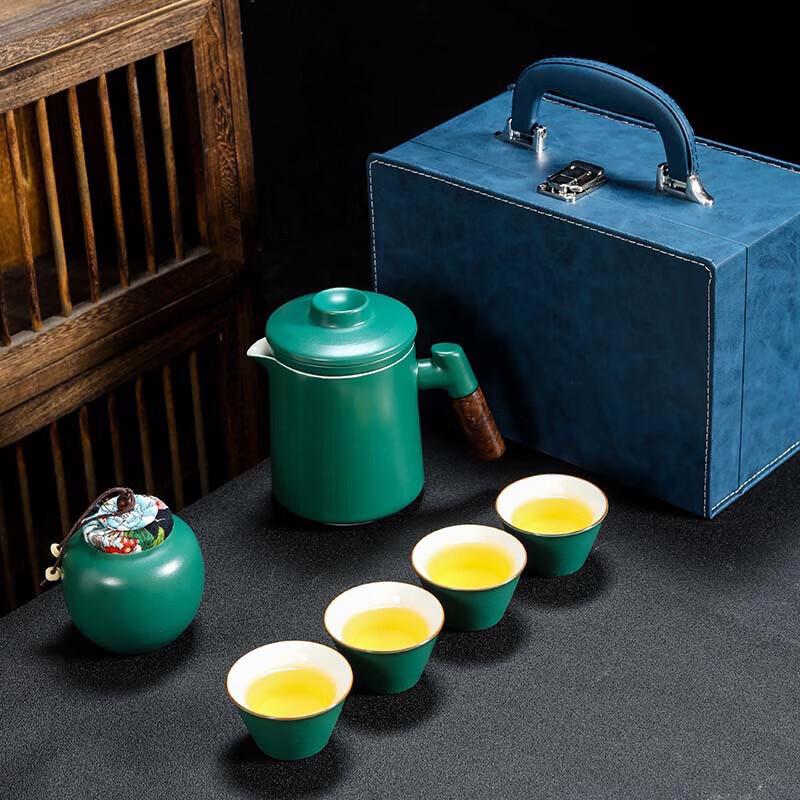 Chaxun Portable Ancient Rhyme Black Pattern Travel Tea Set