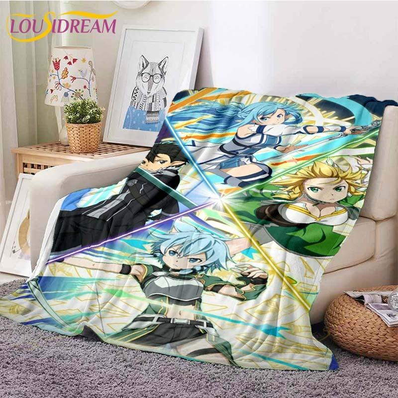 Одеяло Asuna Sword Art Online, одеяло для дивана-кровати, супер мягкое теплое одеяло, флисовое одеяло