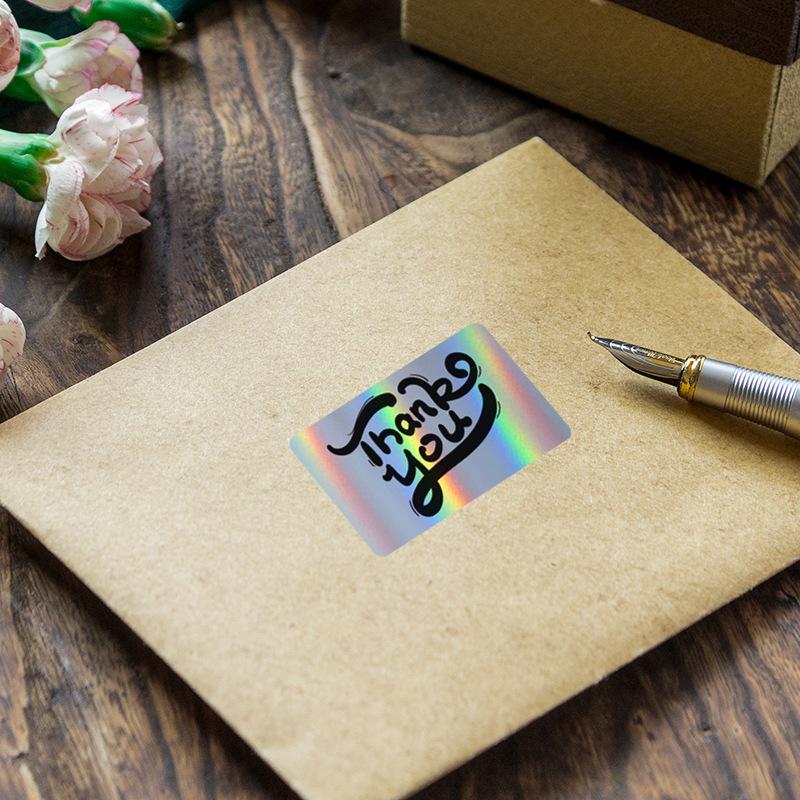 Персонализированные серебряные голографические термонаклейки: Самоклеящиеся этикетки для благословений, которые можно печатать