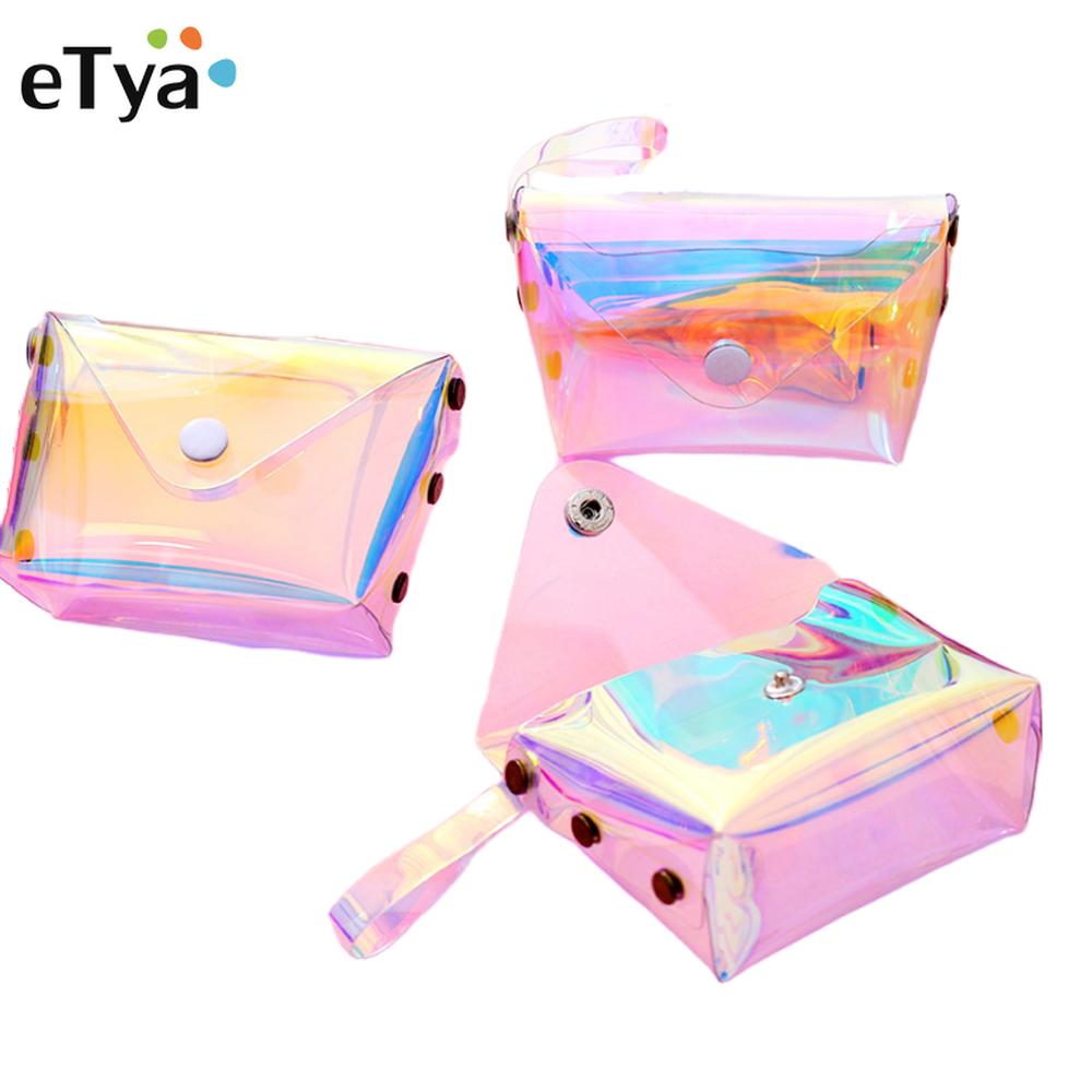 eTya Transparent Coin Purse Women Small Wallet Female Change Purses Mini Children's Pocket