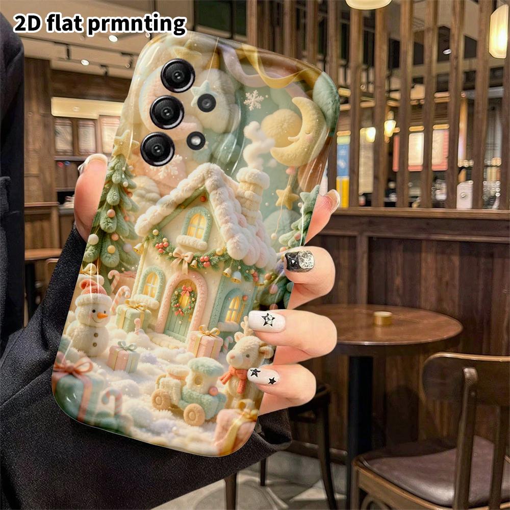 Чехол для телефона: 2D плоский, подходит для Samsung Galaxy A34 A35 M05 M06 S20 S22 S21 FE Plus 5G, защитный чехол, Рождественский домик, идеальный праздничный подарок на Рождество