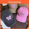 Bow Cotton Stylish Duckbill Cap Sun Protection Baseball Cap With Curved Brim